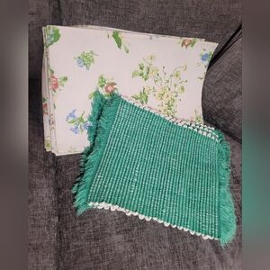 Placemat Lot Of 19. 11 Floral And 8 Green